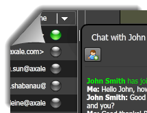 Chat with other users through OneDesk’s built-in instant messaging system 